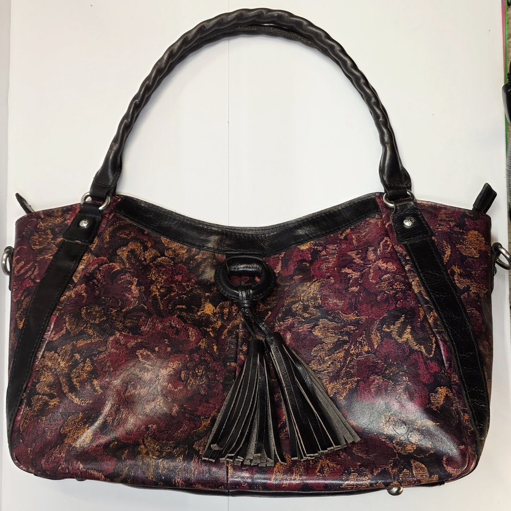 Elegant Floral Women's Bag with Tassel